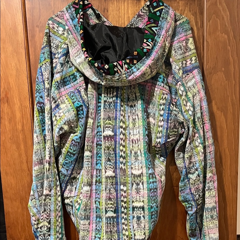 Colorful Patterned Hooded Jacket - image 2